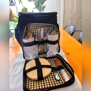 Picnic Plus Brava Wine & Cheese Set Thermal Insulated Bag NWOT